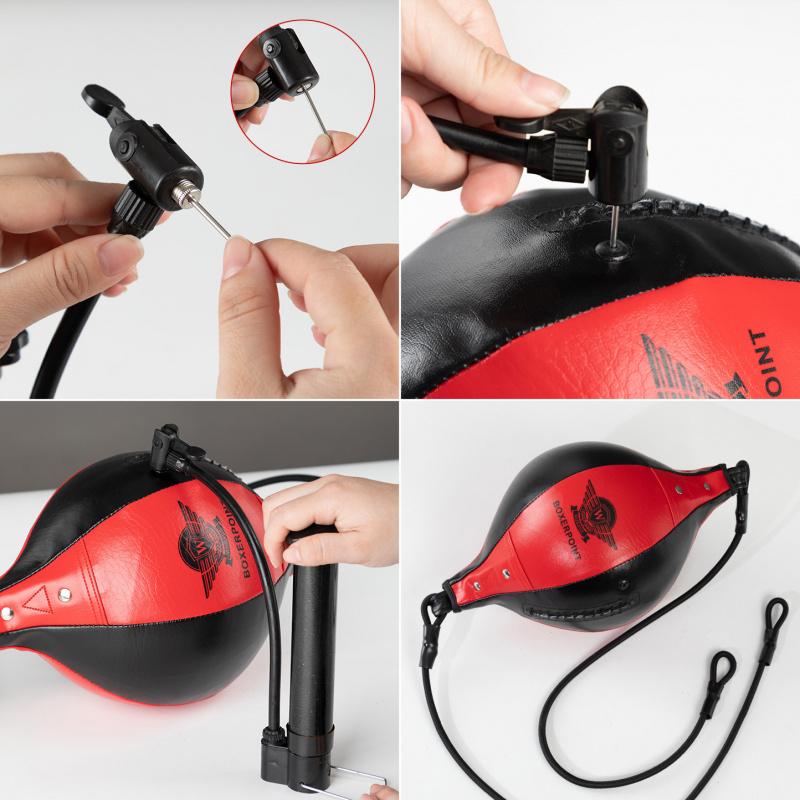 New Portable Training Double End Bag Boxing Punching Ball Flexible PU Leather Fitness Core Training And Coordination Equipment