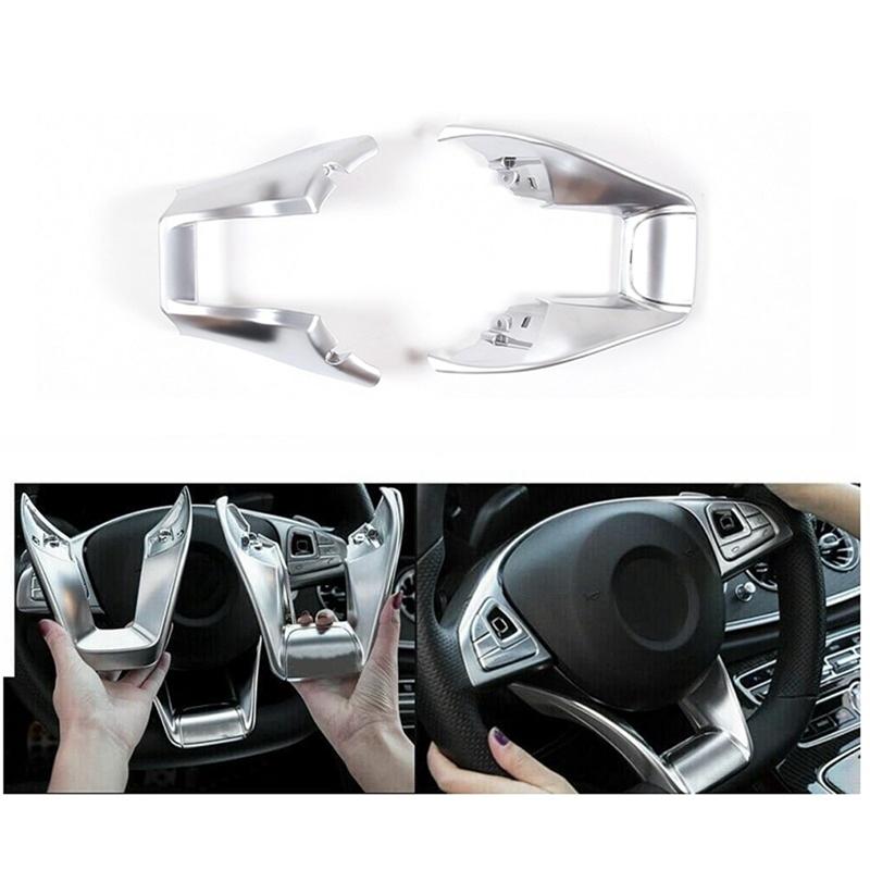 

Steering Wheel Lower Trim Cover For Mercedes Benz A B C E Class W177 W247 W213 W205 CLA GLB AMG 2015-2018 Accessories серебряный
