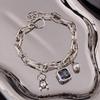 Fashionable Retro Bear Diamond Bracelet - Women's Unique High-End Charm