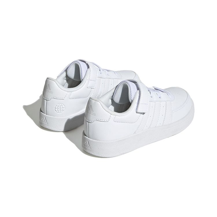 Adidas Neo Breaknet Synthetic Leather Low-Top Skate Shoes Kids Sneakers White HP8969