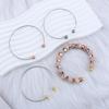 Kreatives Design DIY Abnehmbares Perlenarmband für Damen Persönlichkeit Edelstahl Handgefertigtes Armreif Armband Schmuckzubehör