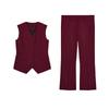 Women's Spring Clothing Mid-Waist Mini Bell-Bottom Pants 2514797 V Neck Sleeveless Pocket Vest 2446797