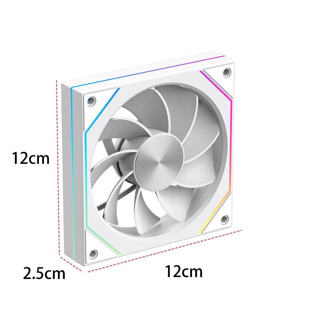 B# 12cm CPU Cooling Fan with Lighting Effect Quiet Cooling Fan for PC Computer C