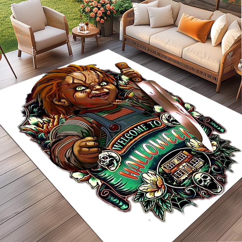 Chucky Print Rug, Washable Floor Carpet, For Entryway Dorm Laundry Room Office Study, Home Decor Birthday Christmas Gift