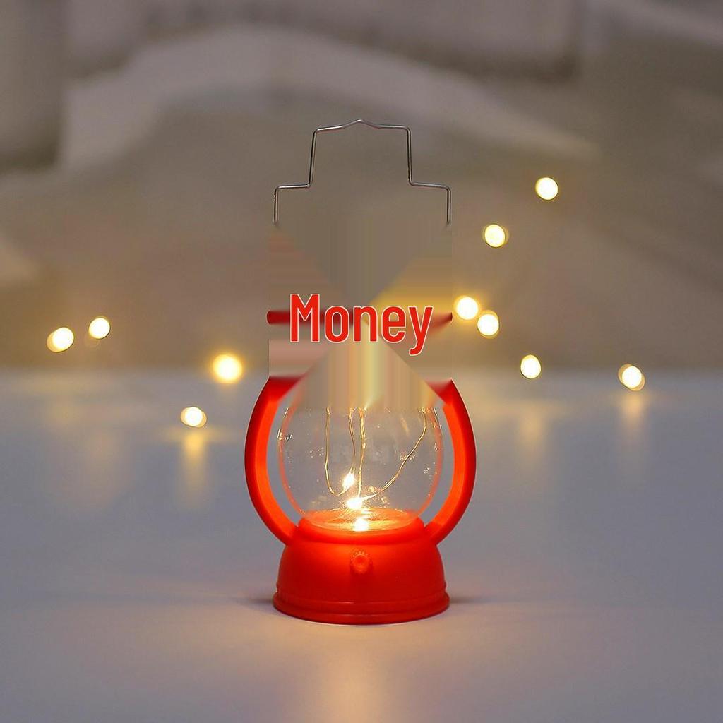 Retro Christmas LED Oil Lamp Ornament: Creative Horse Lantern Candle Light Decor.