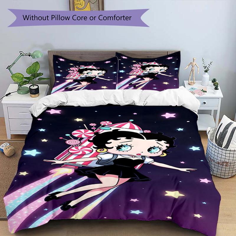 3pcs Duvet Cover Set (1*Duvet Cover + 2*Pillowcase, Without Core),doll Print Bedding Set, Bedroom Decor, All‑Season, Birthday Gift