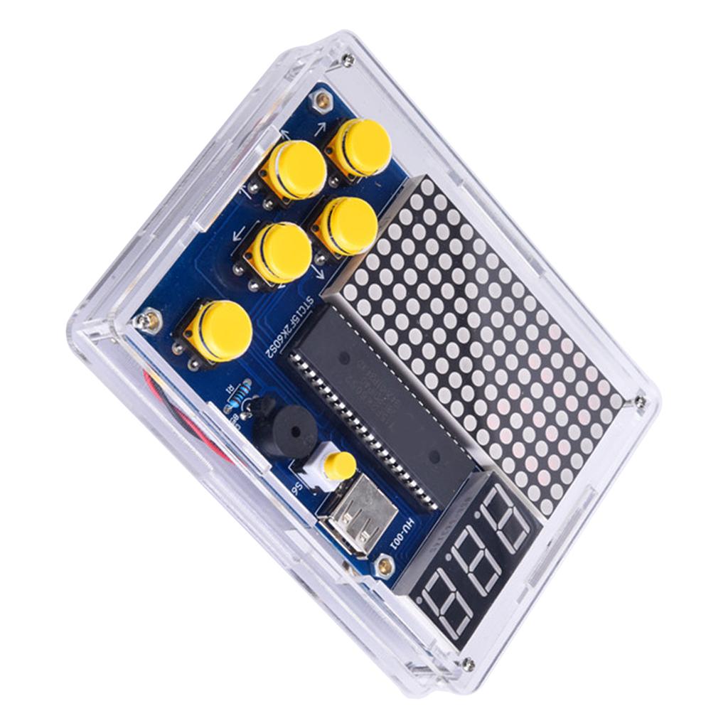 Pixel Game Console Production Kit 51 Single-chip Game Console DIY Kit for Snake/Plane Game