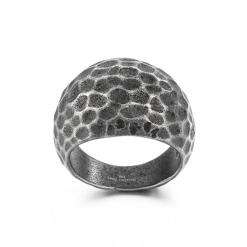 Kalen Stainless Steel Geometric Square Round Ring Men‘s Hip Pop Cool Boy Gift #7-#11 Chunky Anillos Polished Trend Jewelry