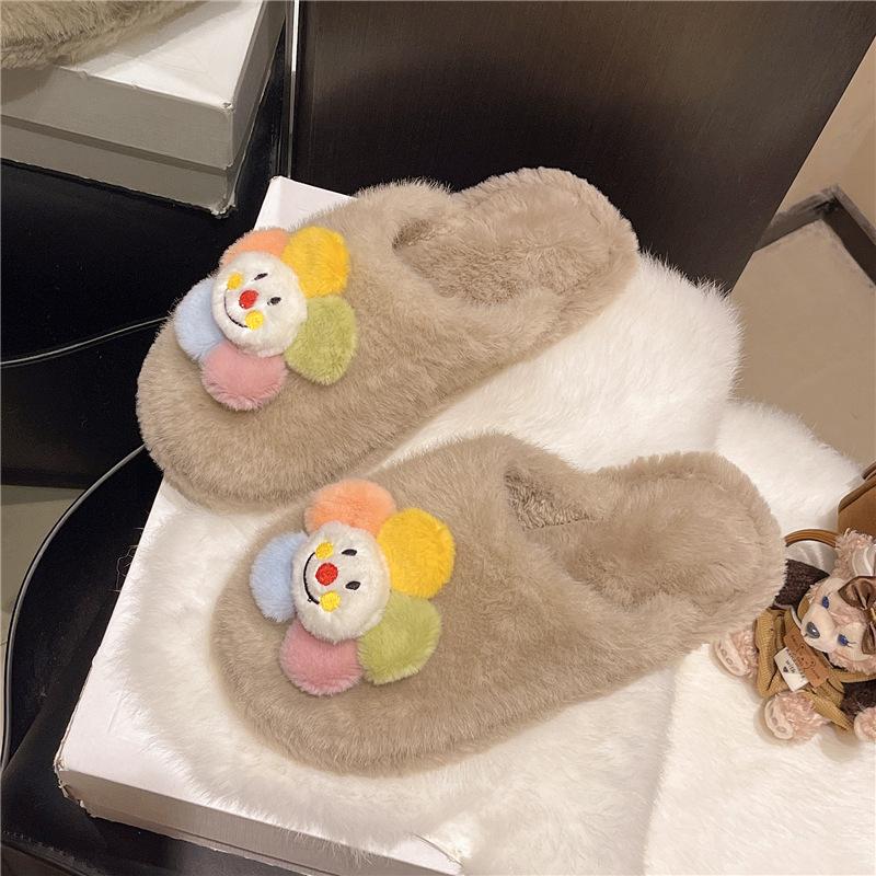 

2025 новые осенние хлопковые тапочки на толстой подошве двухцветная подошва девчачьи пушистые тапочки модные универсальные домашние хлопковые тапочки женские 41 хаки