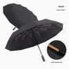 Men's XL 10-Rib Dual-Use Automatic Folding Umbrella for Sun & Rain