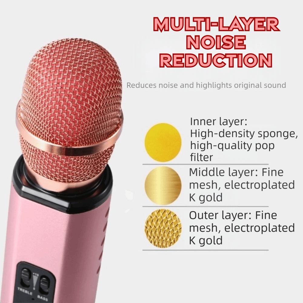 Professional Wireless Microphone Portable Karaoke Speaker Microphone Karaoke Microphone Bar