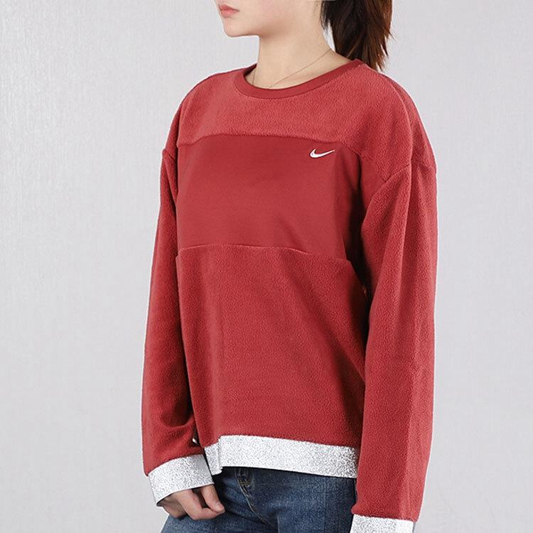 Nike Embroidered Logo Patchwork Pullover Sweatshirt Women Tops CJ0006-661