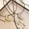 Minority Design Croissant Pendant Necklace Bread Long Sweater Chain Rope Chain Necklace  Female