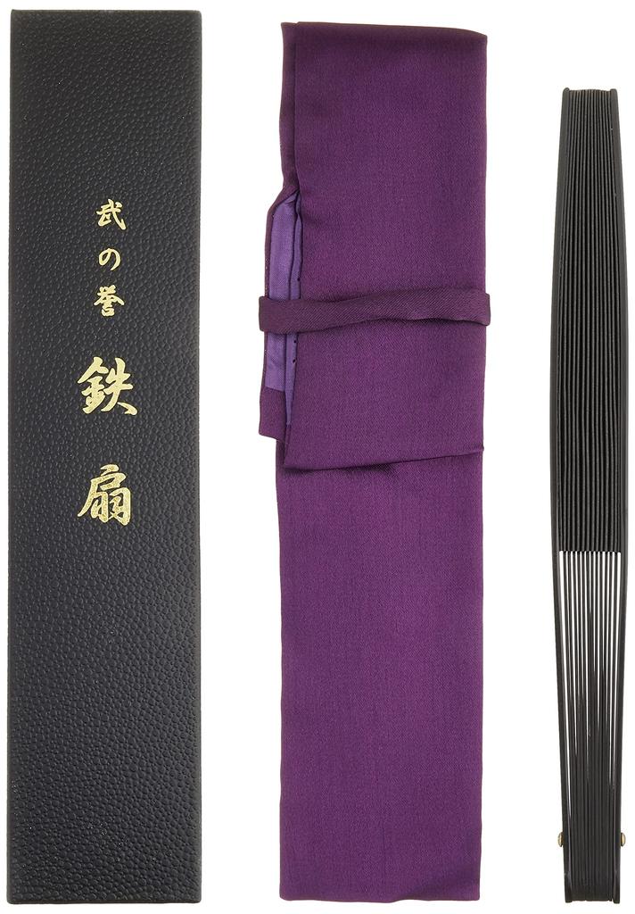 Ogata Sword TS-B/Hannya Take no Homare Iron Fan 8cm Black Heart Sutra