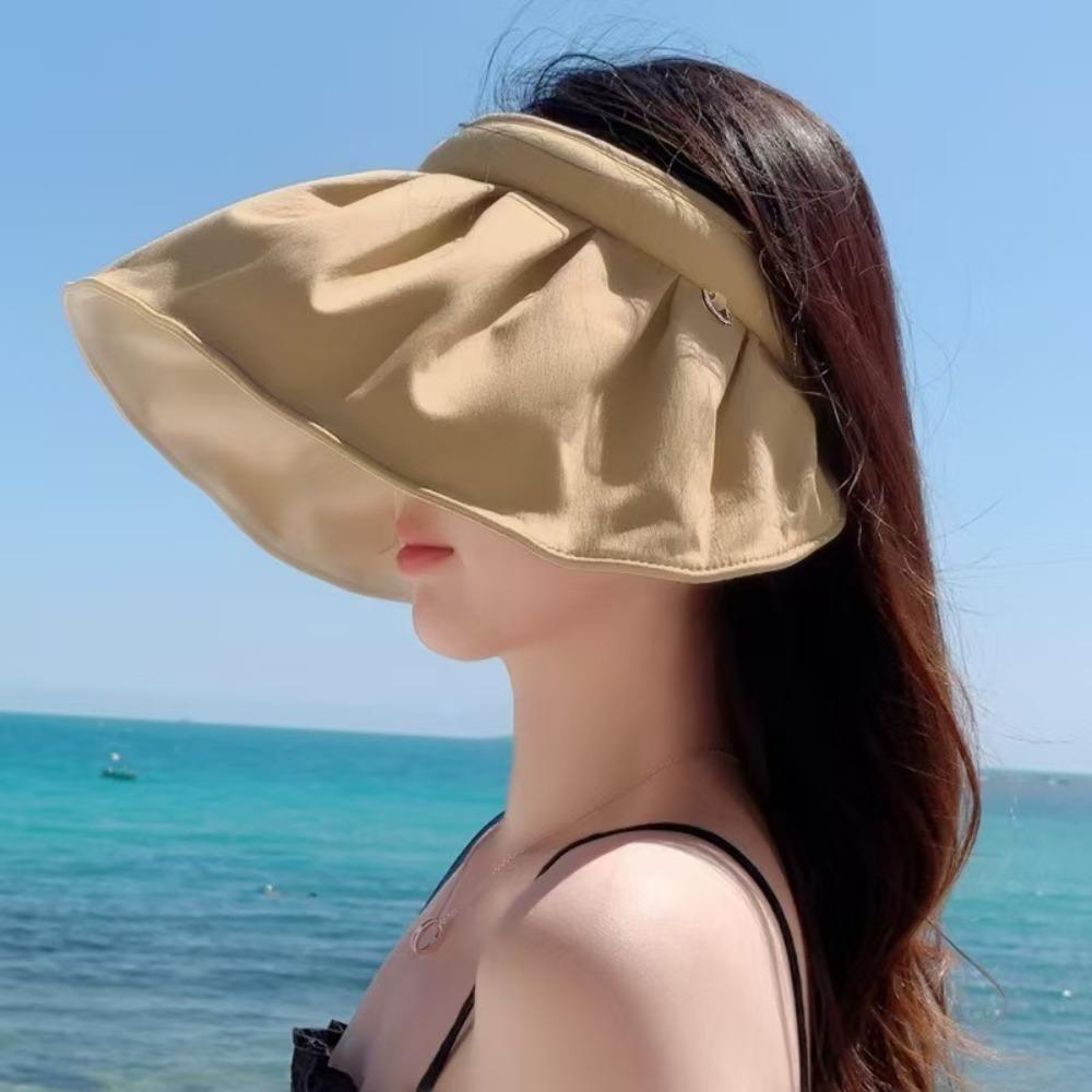 UV Protection Empty Top Shell Hat Breathable Sun Protection Hat Sunshade Hat Roll-up Headband