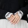 New Fake Sleeves for Women Autumn Winter Sweater Decorative Lace White False Sleeves Pleated Wrist Pleated Fake Cuff