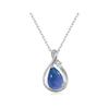 [FH.bird] Tanzanite Necklace for Women, Popular, Simple, December Birthstone [Love Stone] 925 Silver, Metal Hypoallergenic Necklace, Pendant,