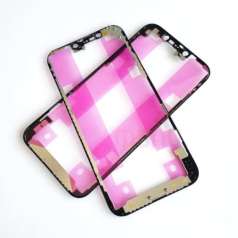 10pcs Middle Frame Bezel With Adhesive Tape For iPhone X XS Max 12 Mini 11 13 Pro 14 Plus 15 17 Air LCD Screen Phone Repair
