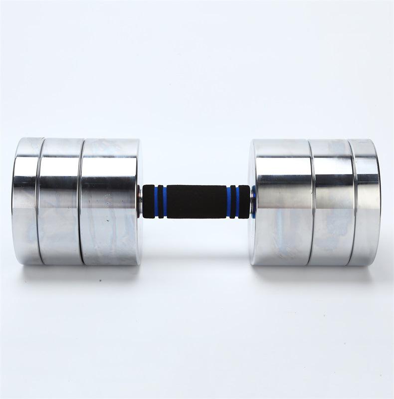 Electroplated Chrome Adjustable Dumbbells for Home Fitness - Multiple Styles Available