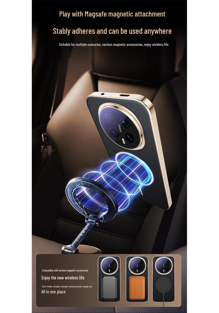 Kompatible Honor Magic8/Magic8 Pro Magnetische Adsorptions-Handyhülle mit Linsenfolie für Geschäftsleute