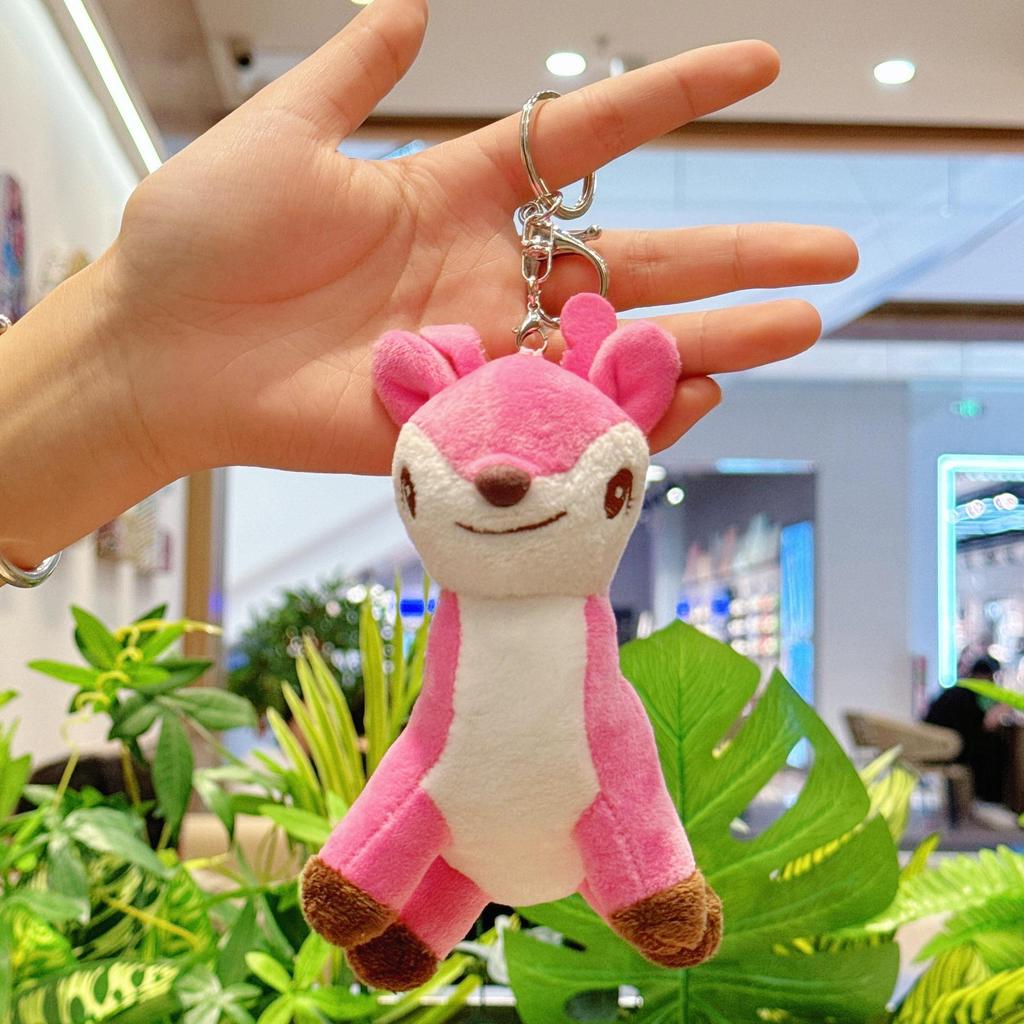 Cartoon Forest Animal Deer Plush Toy Doll Backpack Pendant