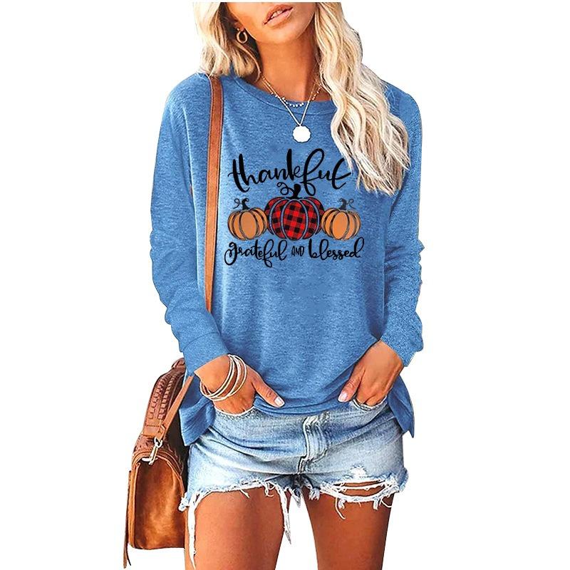 JPNTKY Women's Fashion Casual O-Neck Long Sleeve Blouses & Shirts