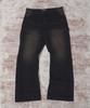 AREUBAN Raw Dyed Sagging Flare Pants_Purple Navy