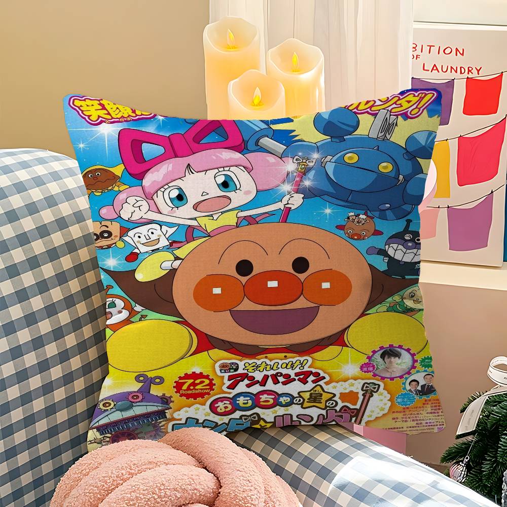 Cartoon A-Anpanman Pillowcase Toon Gift Cushion Cover Bedroom Home Sofa Chair Seat Decor Pillow Case