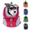 Nueva Mochila de Viaje Portátil de Doble Hombro para Exteriores, Bolsa Transportadora para Mascotas Perros, Mochila de Malla con Bolsa Delantera para Mascotas Perros