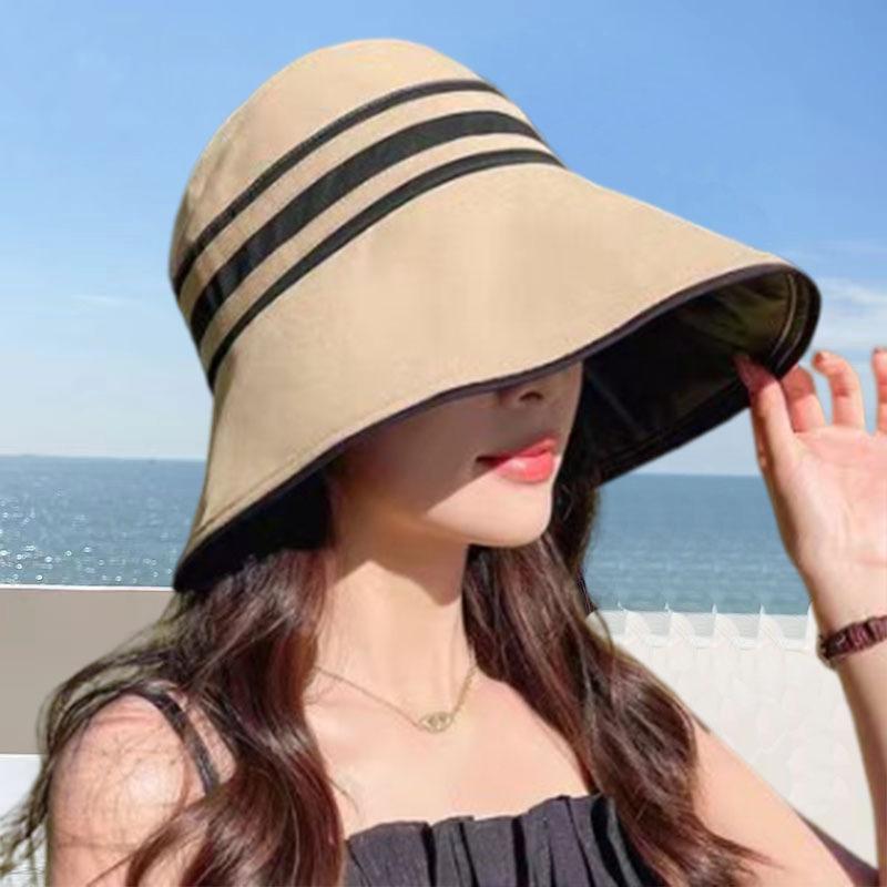 Women'S Summer Hat Female Outdoor Beach Uv Protection Breathable Empty Top Hats Lady Foldable Hollow Scallop Cap