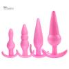 Sex Toy 4Pcs T-Bar Base Butt Anal Plug Massager Couple Flirting Masturbation