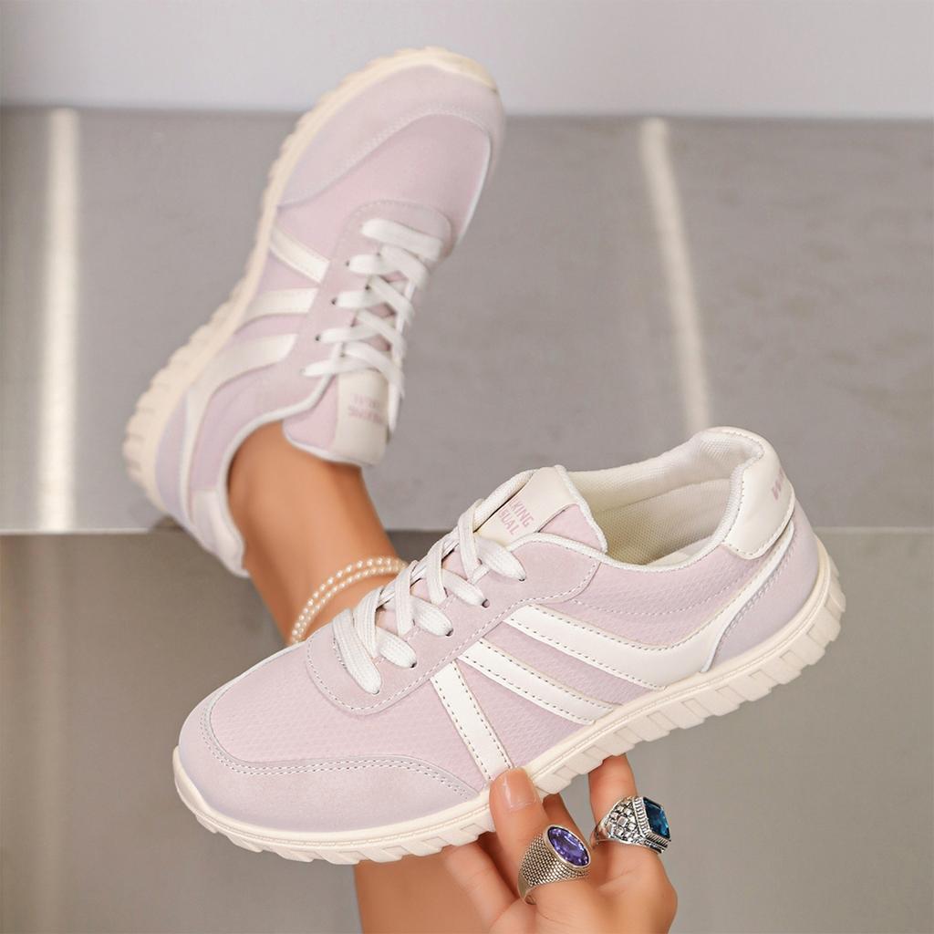 Women's Color Block Retro Casual Low Top Athletic Shoes for Everyday Wear