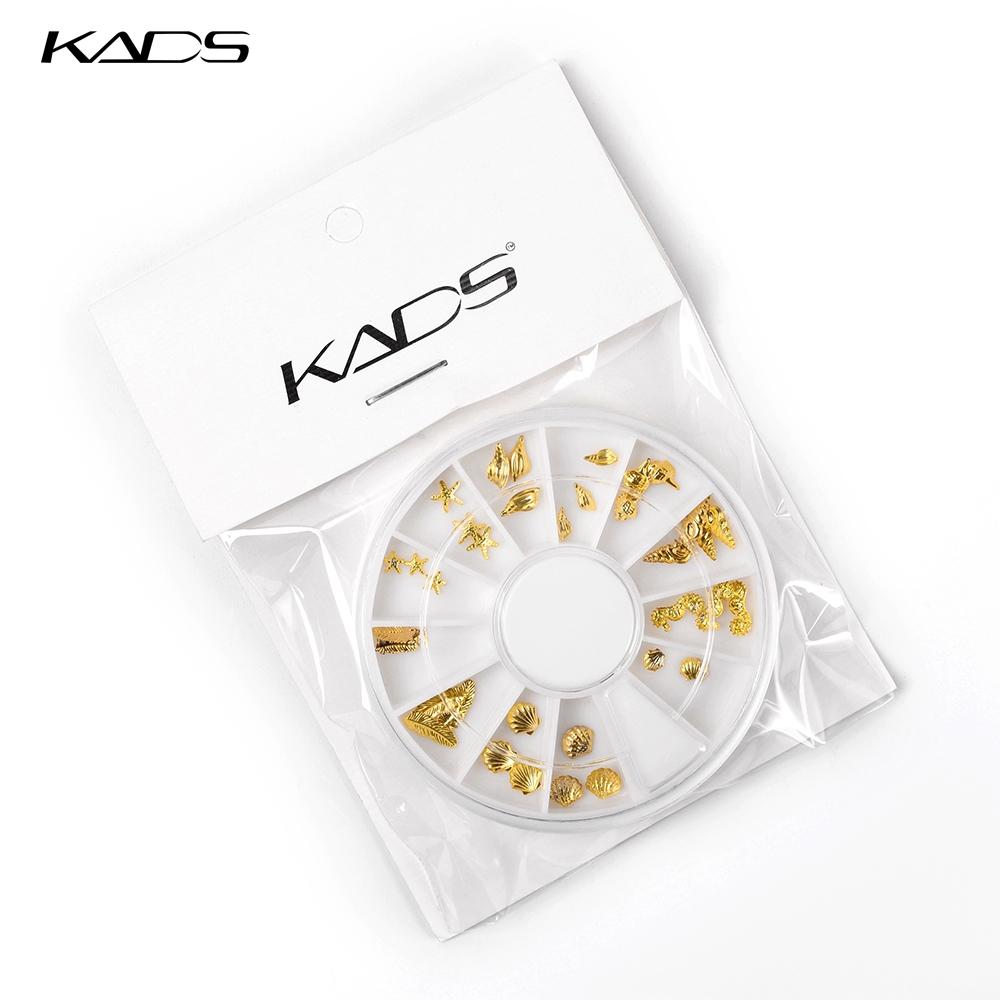 kads Seria Ocean Nit din aliaj de aur și așchie Decorații de alegere Unelte de stil pentru manichiură Frumusețe pentru unghii Decorație artistică cu stras