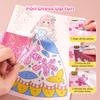 4 In 1 Princess Art Craft Kits, Foil Crafts Art Fun & Gem Painting, Makeup Diamond DIY Activity, Dress Up Sticker Books,Travel Toys, Ideal Toys for