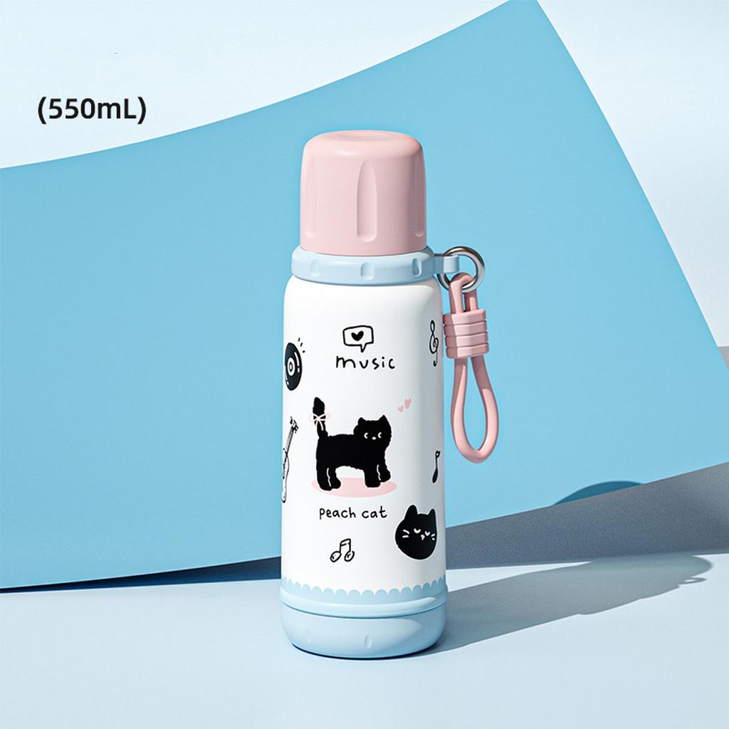 316 Stainless Steel Vacuum Cup, Portable with Carrying Strap, -up Straw, Outdoor Sports Water Bottle/13.5 Oz