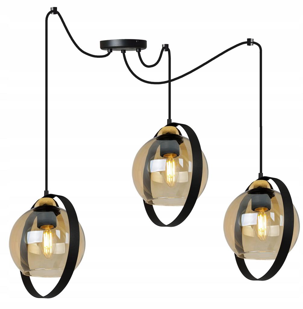 MODERN GLASS RING SPIDER HANGING LAMP