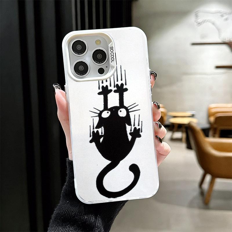 Cat Footprint Funny Scratch Paw Cute Soft Phone Case for iPhone 15 16 17 Pro Max 17Air 16E 14 Plus 13 12 Mini Shockproof Cover B