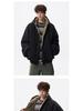 Herren American Style Kapuzen Adler Plüsch Baumwolljacke - Winter Retro Trend, Dick Warm & Lockerer Schnitt