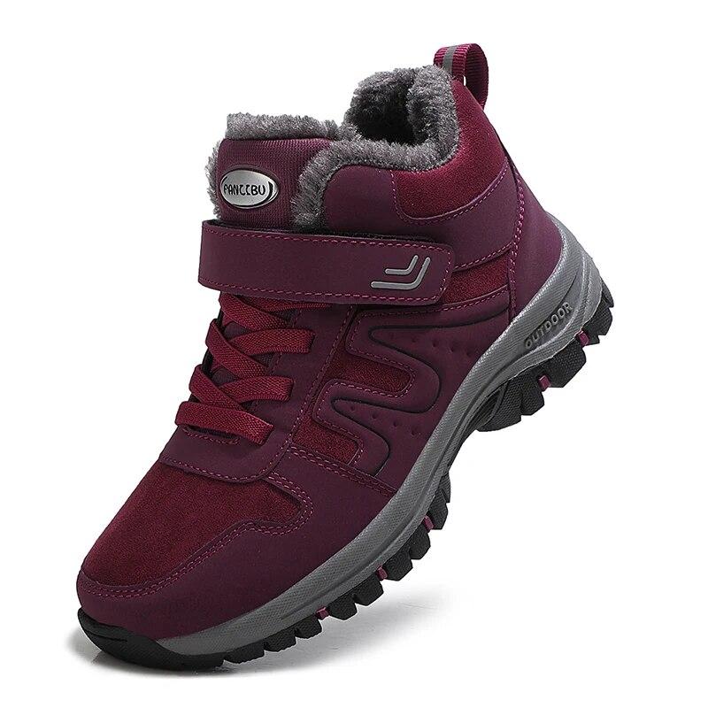 Warm Men Winter Boots Outdoor Plush Warm Ankle Boots Lightweight Couple Walking Shoes Women Waterproof Snow Boots Winter Cotton Shoes