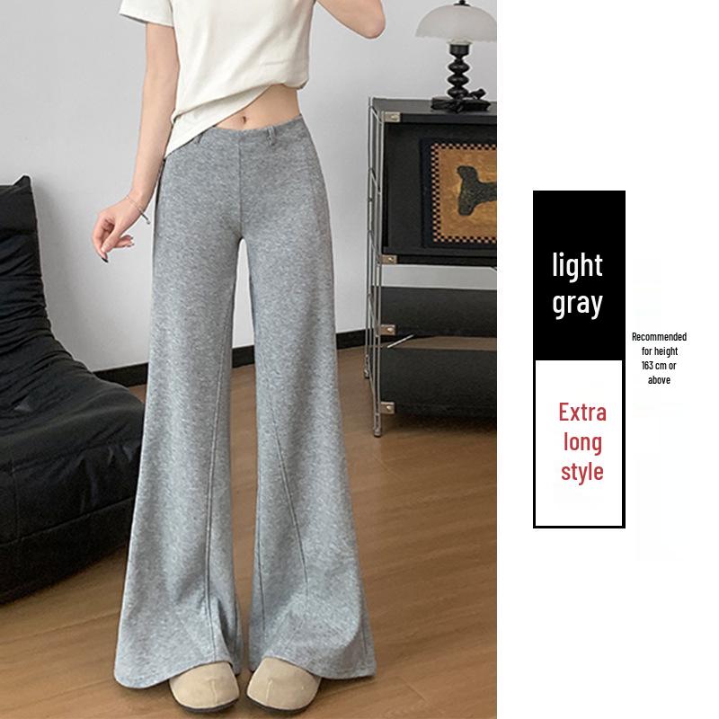 Women s Retro Micro-flare Sports Pants - Spring/Autumn Casual Loose Wide-leg, Slim Fit Floor-length Extra Large