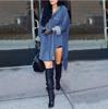European & American Women's New Style Long Sleeve Denim Irregular Side Shirt Jacket