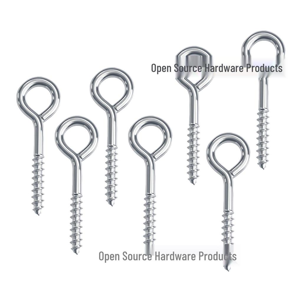 High-Quality Metal Silver Self-Tapping Screw Eye Bolt Ceiling Hook