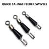 100Pcs Fishing Tackle Connector Feeder Fishing Accessories Swivel Snaps for Carp