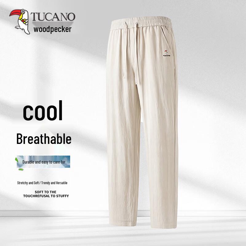 TUCANO Men s Tencel Ice Silk Straight Casual Pants 3XL