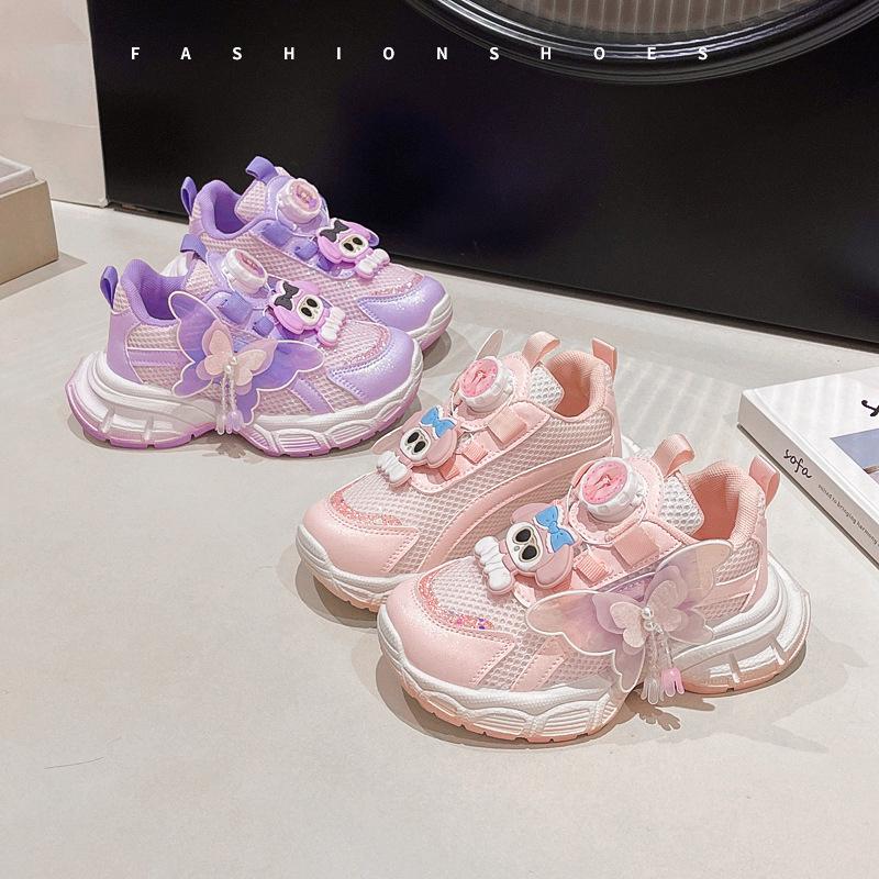 Children's sneakers 2025 spring new running classmates little girl student shoes girls mesh shoes dad shoes