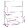 Bookshelf Room Divider Rustic Wood Look 100 x 24 x 124.5 cm