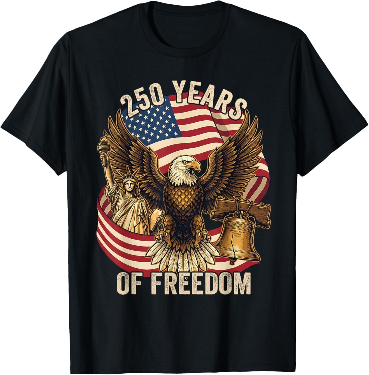 250 Years American 1776-2026 250th Birthday 250th USA T-Shirt S