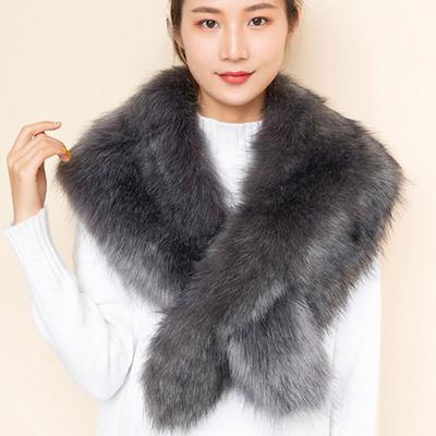 Luxury Shawl Decor Female Neck Collar Wraps Faux Fox Fur Collar Fake Fur  Scarves