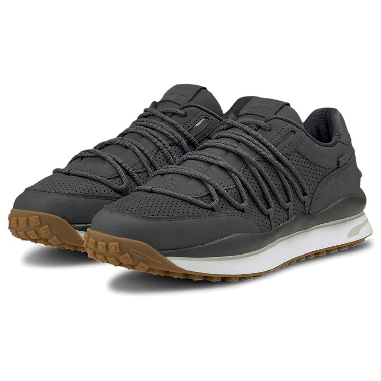 Puma Lace Rider Prm Soft Synthetic Leather Shock Absorbing Breathable Lightweight Durable Non-Slip Low-Top Marathon Running Shoes 375956-01