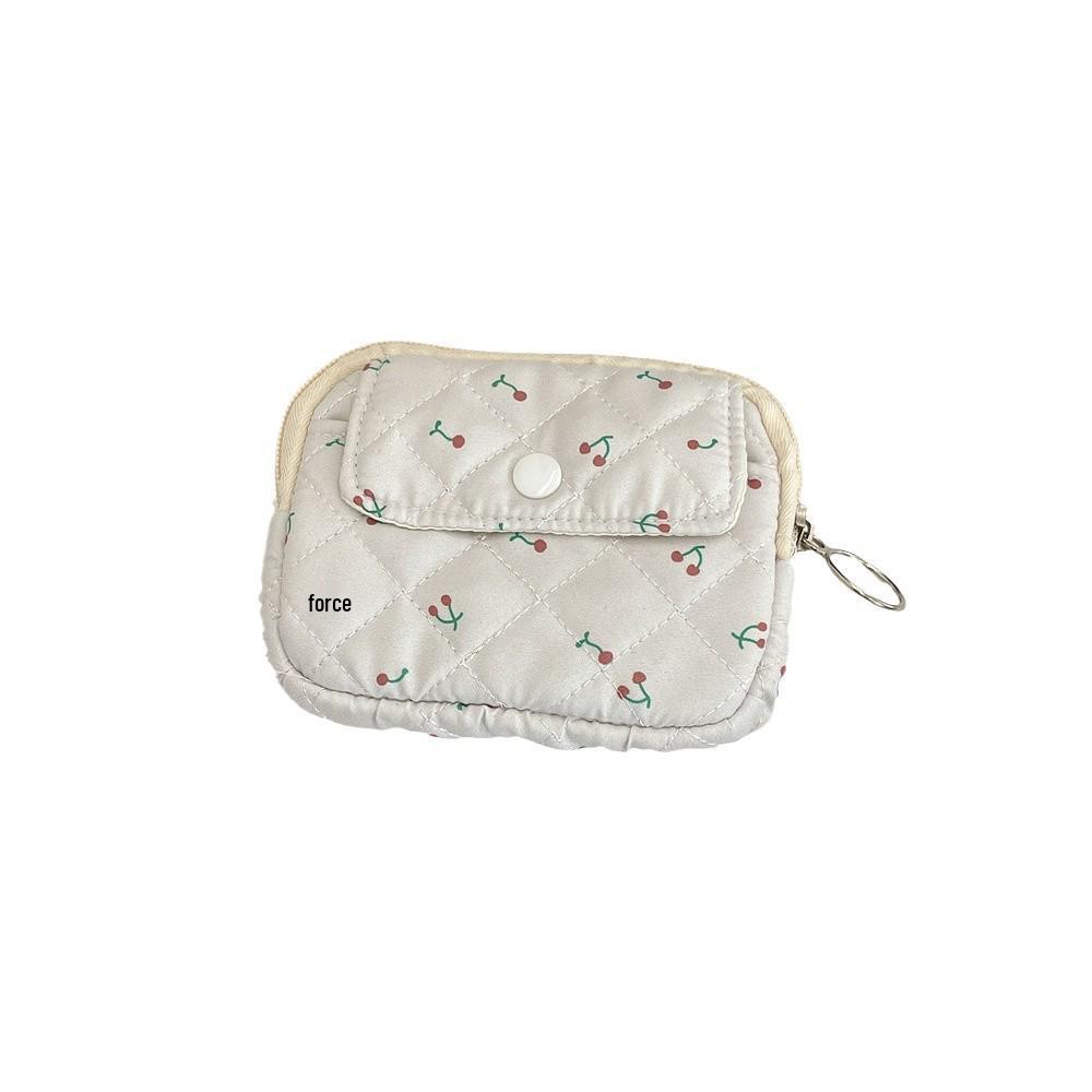 Cute Cartoon Floral Quilted Multifunctional Bag: Organizer, Document Holder, Coin Purse, Card Holder